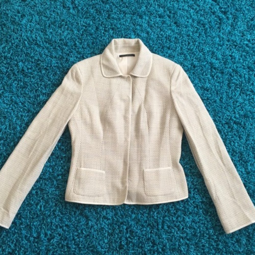 Elie Tahari Tweed-like Woven Blazer
